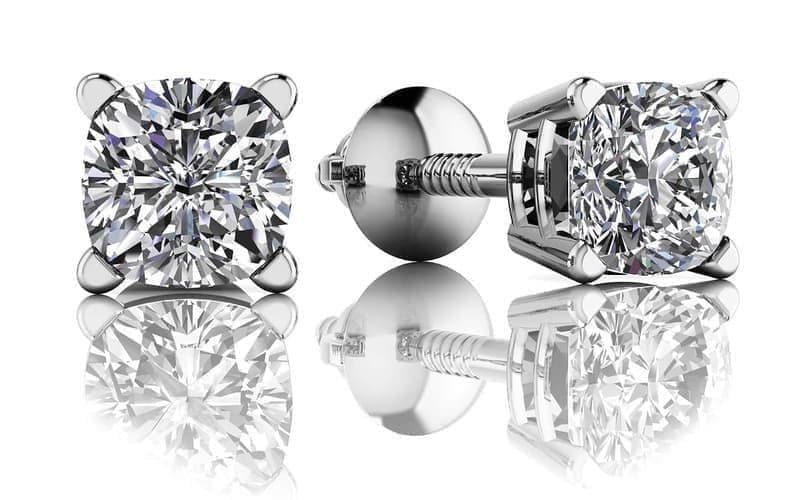Cushion Cut Diamond Studs